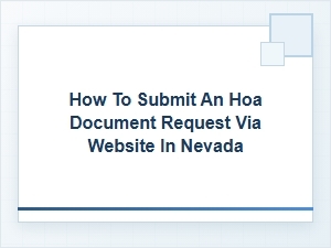 How to Request Hoa Documents Online in Nevada