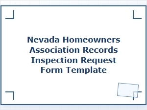 Nevada Hoa Records Inspection Request Form