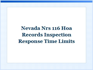 Nevada Nrs 116 Hoa Records Inspection Response Times