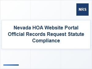 Nevada Hoa Website Portal and Official Records Compliance