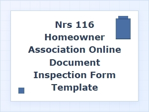 Nevada Nrs 116 Online Document Inspection Form Template