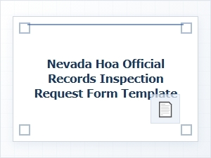 Nevada Hoa Official Records Inspection Request Form Template