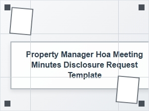 Hoa Meeting Minutes Disclosure Request Template